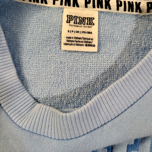 Victoria's Secret PINK Blue Sweatshirt - Picture 3 of 4
